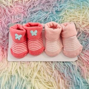 Carter's Pink and Coral Baby Booties
